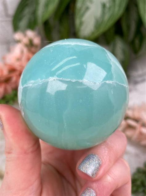 Teal Calcite Spheres Green Blue Calcite Spheres Contempo Crystals