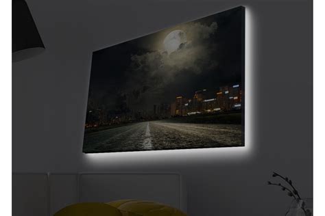 V Ggdekor Led Belysning Canvas M Lning Inredning Dekor Furniturebox