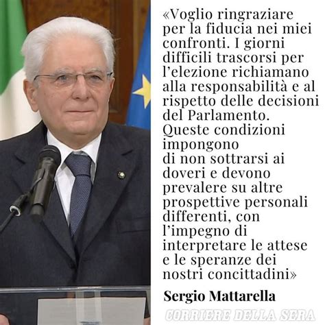 Corriere Della Sera On Instagram Le Parole Di Sergio Mattarella