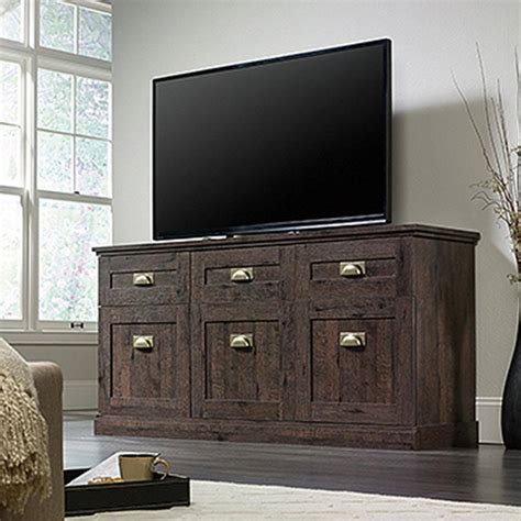 Sauder Woodworking New Grange Coffee Oak Entertainment Credenza 419142