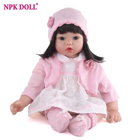 Reborn Baby Doll Lifelike Newborn Baby Inch Cm Soft Silicone Pink