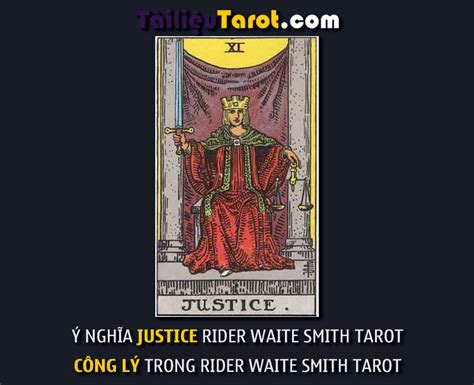 Ý Nghĩa Justice Rider Waite Smith Tarot Công Lý Trong Rider Waite