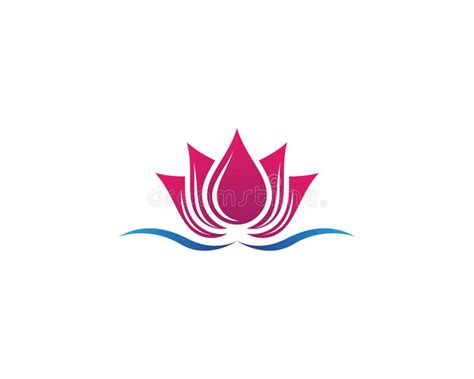 Lotus Symbol Vector Icon Illustration Stock Vector Illustration Of