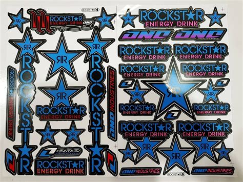 2x Sticker Rockstar Energy Red Motocross ATV Racing BMX Enduro | Etsy