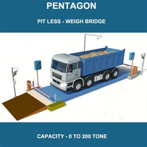 Pentagon Digital Electronic Weigh Bridge Pit Less Type Load Capacity