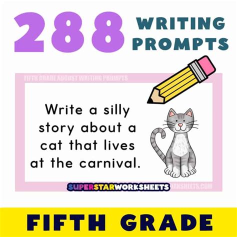 Writing Prompts Superstar Worksheets