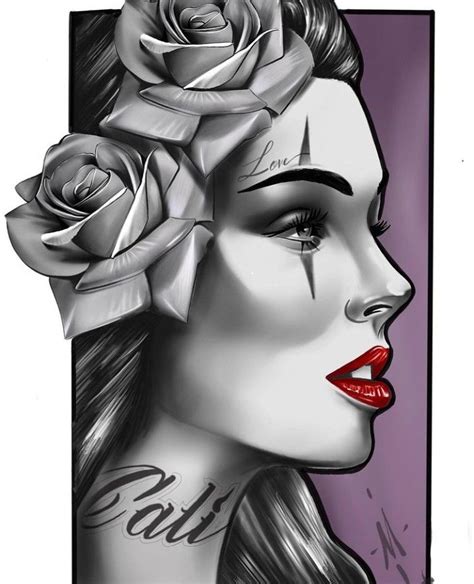 Pin On Cholo Art Chicano Style Tattoo Neck Tattoos Women Chicano Art