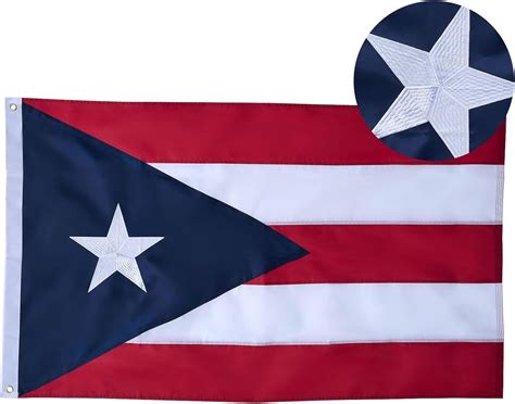 Roterdon Puerto Rico Flag 4x6 Ft Outdoor Heavy Duty 210d