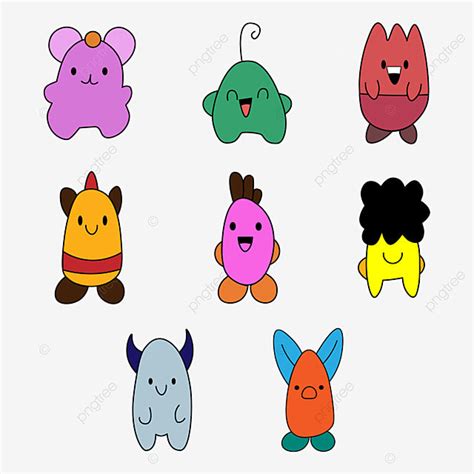 Doodle Funny Vector Hd Images, Cute Doodle Funny Characters Vector, Doodle, Character, Funny PNG ...