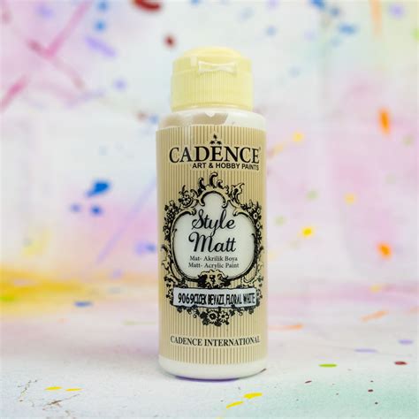 Cadence Style Matt Acrylic Paint Floral White 120ml Highlight Crafts