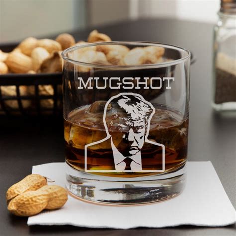 Official Whisky Glass Of Trump Mug Shot Engraved Whiskey Glass Etsy