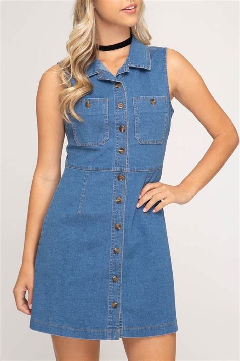 16 Best Button Down Denim Dress Jean Dress Outfits Denim Dress Style