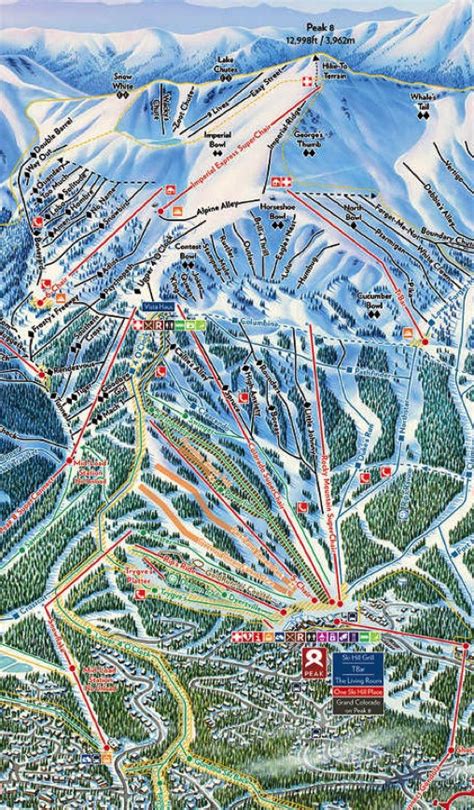 Colorado Ski Maps | Breckenridge Resort Trail Map