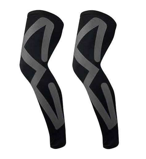 Sports Recovery Compression Full Leg Sleeves Medium Gray