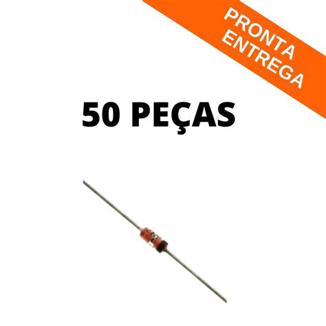 Kit 50 peças Diodo Zener BZX79 C15 15V 0 4mW DO 35 5 PTH