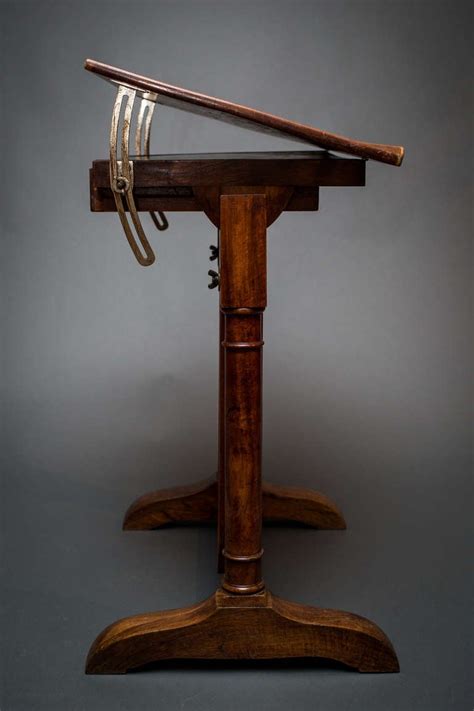 Wood Drafting Table with Adjustable Height at 1stdibs