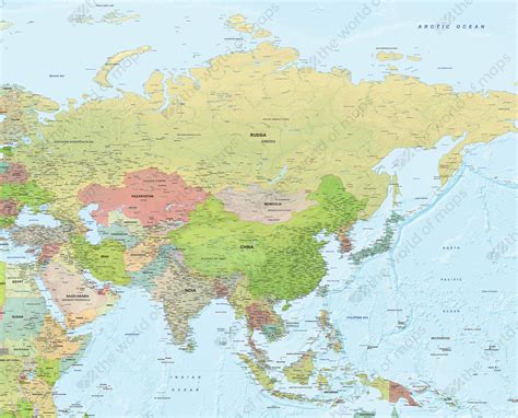 Political Map Of Eurasia
