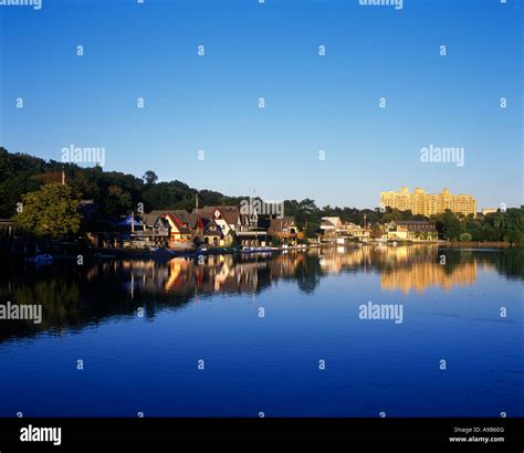 BOAT HOUSE ROW RIVER SCHUYLKILL PHILADELPHIA PENNSYLVANIA USA Stock ...