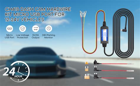 Amazon Dash Cam Hardwire Kit Cable 13ft COOAU Dashcam Hard Wire