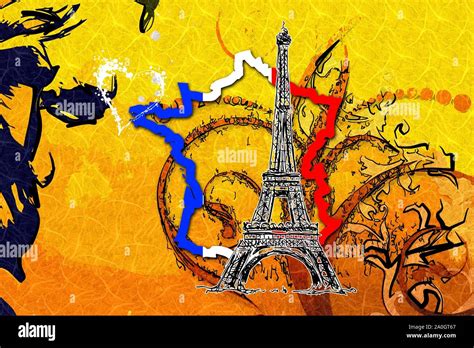 Paris Art Design Illustration Stock Photo Alamy