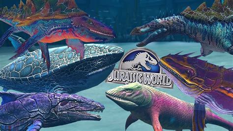 ALL AQUATIC HYBRID BATTLE JURASSIC WORLD THE GAME YouTube