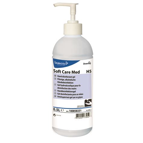 Soft Care Med H5 Alcohol Based Hand Disinfectant Gel 500ml Sybron