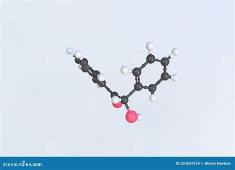 Molecule of Benzoin, Isolated Molecular Model. 3D Rendering Stock ...