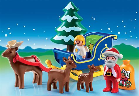 Playmobil 123 Santa Claus With Reindeer Sleigh Fat Brain Toys