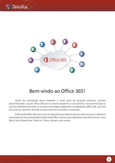 PDF Bem Vindo Ao Office 365 Colegiodosjesuitas Br Instale