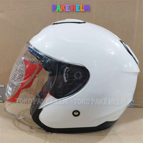 Promo New Helm Kyoto Putih Solid Half Face White Terbaik Xl Diskon