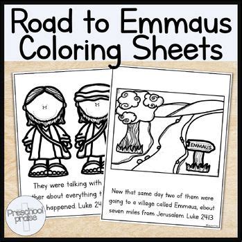 Road To Emmaus Coloring Pages Preschool Ministry Curriculum In