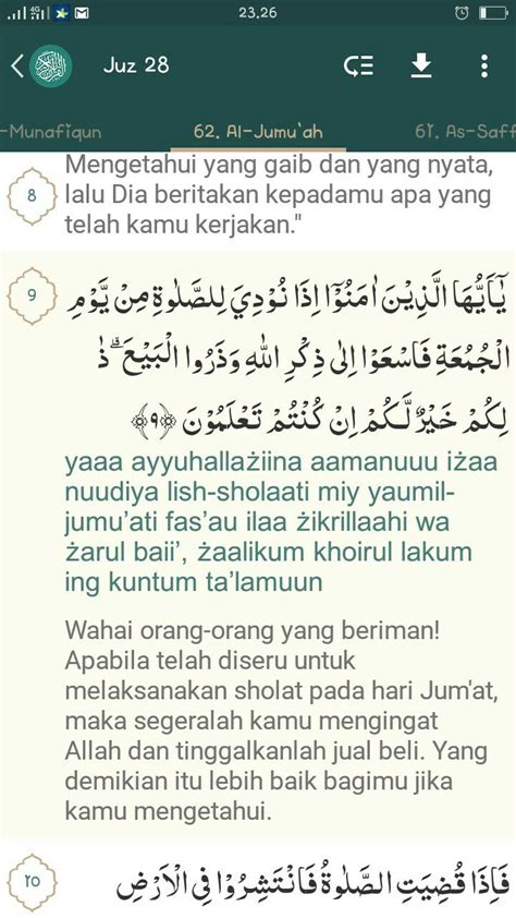 Detail Surat Al Jumuah Ayat 9 10 Koleksi Nomer 11