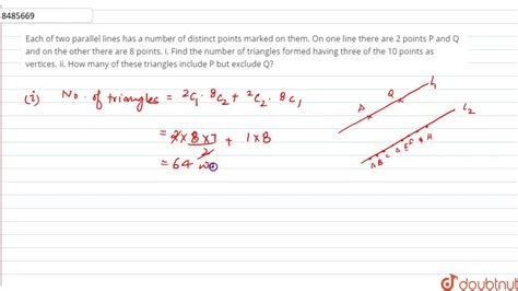 Each Of Two Parallel Lines Has A Number Of Distinct Points Marked On