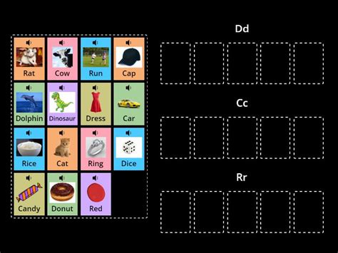 Phonics Sorting Ordenar Por Grupo