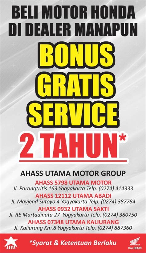 Brosur Motor Honda Manado Tulisan