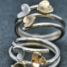 Heart Rings In Silver And Gold Gina Kruger Jewellery Designs