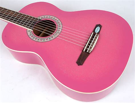 Sx Grc1k Cpk Pink Gypsy Rose Acoustic Guitar