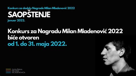 KONKURS ZA NAGRADU MILAN MLADENOVIĆ RASPISUJE SE 1 MAJA 2022 Rock Radio