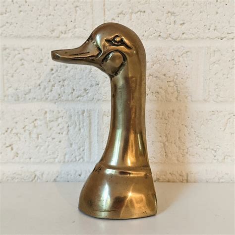 Brass Duck Bookends Etsy