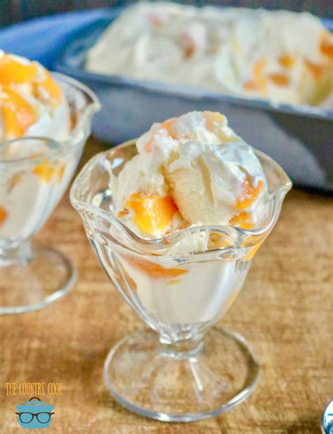 Easy No Churn Peach Ice Cream The Country Cook Dessert