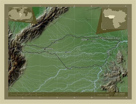 Apure, Venezuela. Wiki. Labelled Points of Cities Stock Illustration - Illustration of palmarito ...