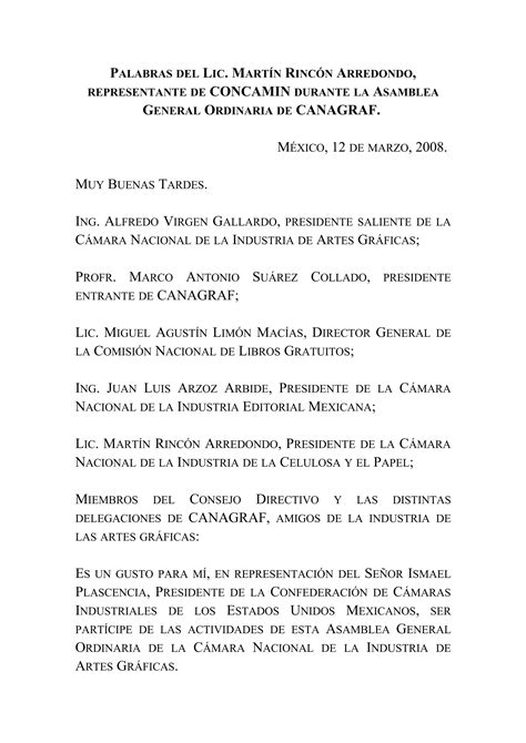 12 03 2008 A Nombre De Ismael Plascencia Núñez El Representante De