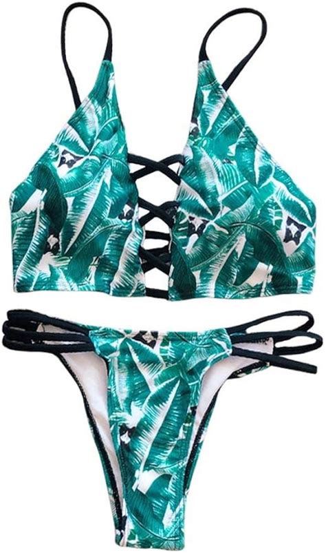 Mesdames Brésil Bikini Cross Over Taille Haute Visible Maillot Mode