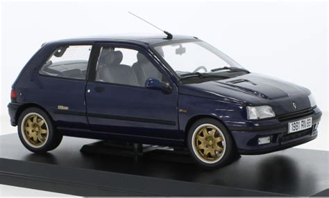 Miniature Renault Clio 1 18 Norev I Williams metallise bleu foncé 1993