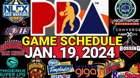 PBA Quarter Finals Game Schedule Today January 19 2024 YouTube