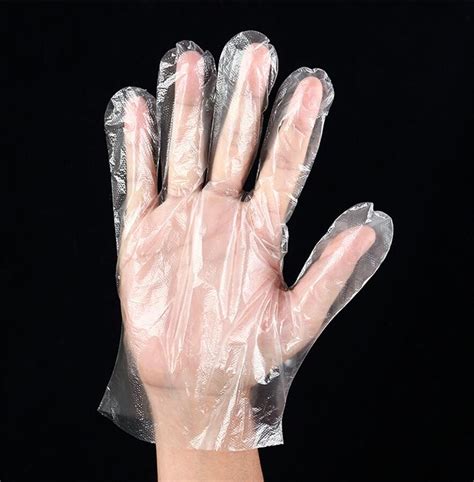 Disposable Gloves One Off Plastic Gloves Restaurant Transparent Eco