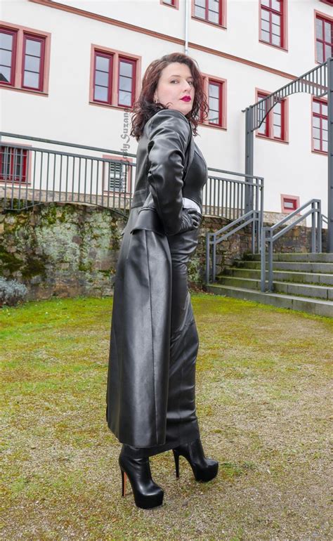 Pin By Ffff On New Leather In 2023 Leather Outfit Long Leather Coat