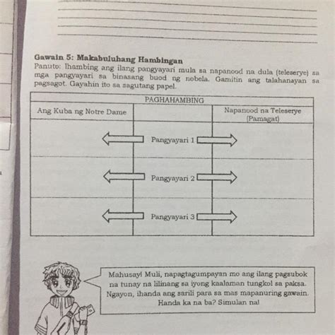 Gawain Malcabuluhang Hambingan Panuto Ihambing Ang Ilang Pangyayari