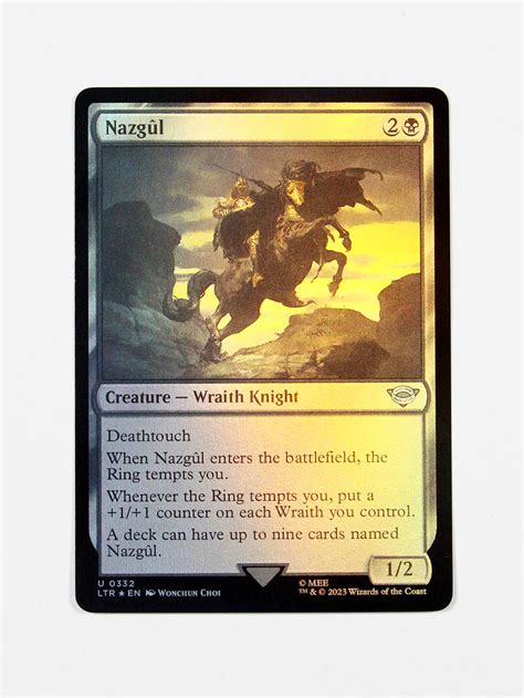 Nazg L Foil From The Lord Of The Rings Tales Of Middle Earth Ltr