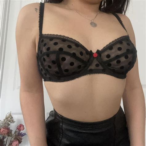 Agent Provocateur Black Lace Balconette Bra 32d Depop